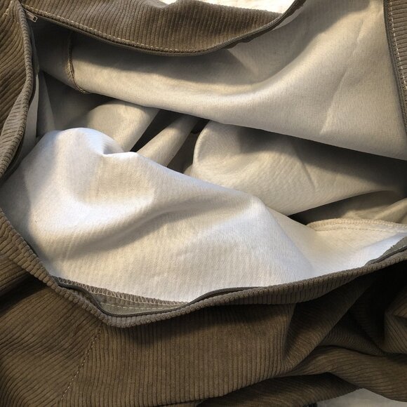 Nobildonna Bean Bag Chair, Corduroy Cover (No Filler) 35"×43", Warm Grey - Picture 10 of 12